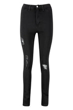 Load image into Gallery viewer, Super High Waist Power Stretch Ripped Skinny Jeans

