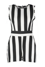 Load image into Gallery viewer, High Neck Stripe Playsuit
