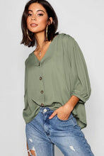 Load image into Gallery viewer, Horn Button Through Blouse
