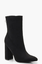 Load image into Gallery viewer, Pointed Block Heel Sock Boots
