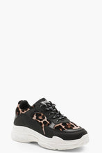 Load image into Gallery viewer, Leopard Chunky Sole Sneakers
