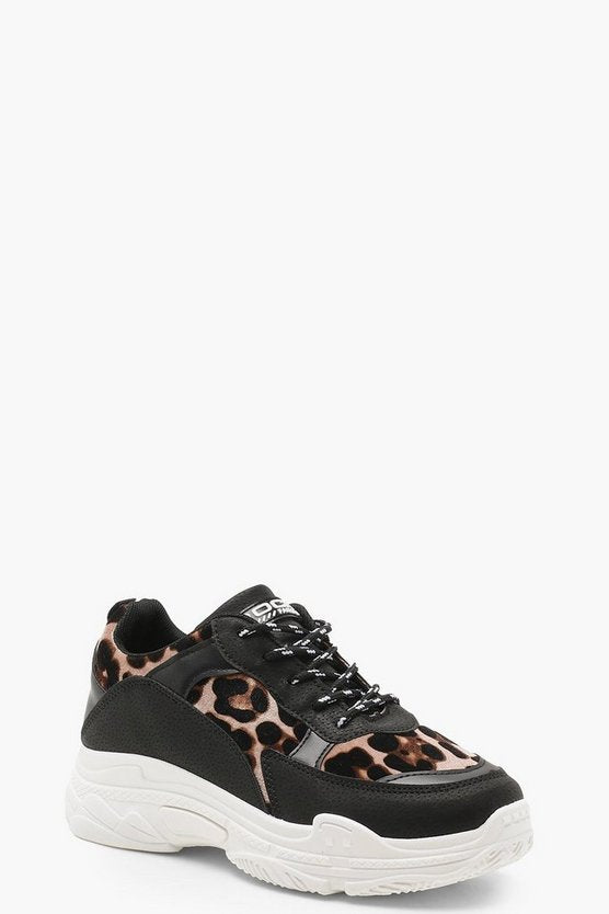 Leopard Chunky Sole Sneakers