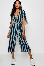 Load image into Gallery viewer, Striped Culotte Jumpsuit

