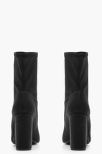 Load image into Gallery viewer, Wide Fit Block Heel Sock Boots
