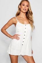 Load image into Gallery viewer, Horn Button Detail Swing Romper
