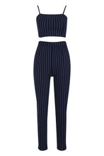 Load image into Gallery viewer, Bandeau Pinstripe Pants Co-Ord Set
