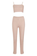Load image into Gallery viewer, Bandeau Pinstripe Pants Co-Ord Set
