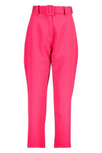 Load image into Gallery viewer, Wide Buckle Belt Straight Tapered Pants

