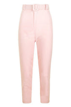 Load image into Gallery viewer, Wide Buckle Belt Straight Tapered Pants
