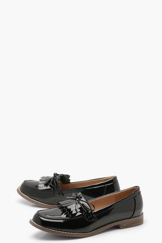 Bow and Fringe Loafers