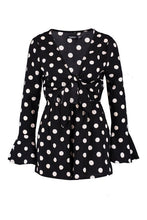 Load image into Gallery viewer, Polka Dot Tie Front Playsuit
