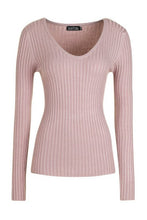 Load image into Gallery viewer, Ribbed V-Neck Jumper
