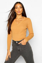 Load image into Gallery viewer, Ribbed V-Neck Jumper
