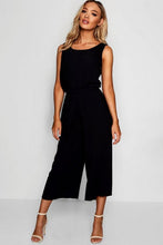 Load image into Gallery viewer, Woven Sleeveless Culotte Jumpsuit
