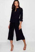 Load image into Gallery viewer, Tie Front Culotte Leg Jumpsuit
