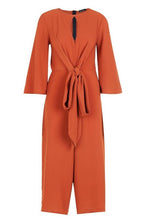 Load image into Gallery viewer, Tie Front Culotte Leg Jumpsuit
