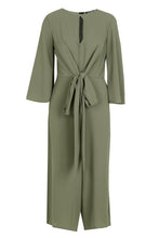 Load image into Gallery viewer, Tie Front Culotte Leg Jumpsuit
