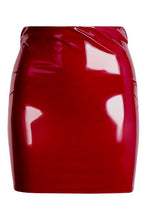 Load image into Gallery viewer, High Waist Vinyl Mini Skirt
