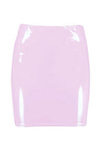 Load image into Gallery viewer, High Waist Vinyl Mini Skirt
