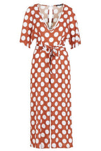 Load image into Gallery viewer, Polka Dot Belt Jumpsuit
