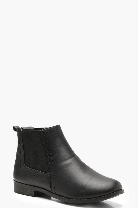 Wide Fit Flat Chelsea Boots