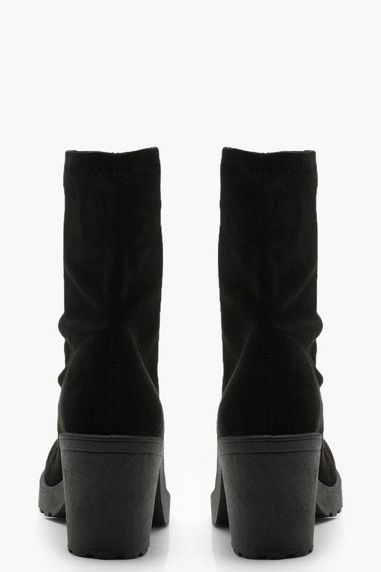 Cleated Sock Ankle Boots
