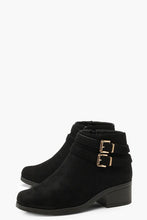 Load image into Gallery viewer, Double Buckle Chelsea Ankle Boots
