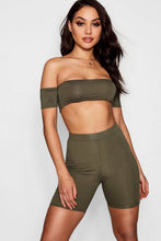 Load image into Gallery viewer, Basic 3/4 Midi Length Ribbed Cycling Shorts
