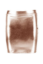 Load image into Gallery viewer, Bright Metallic Foil Mini Skirt
