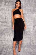 Load image into Gallery viewer, Basic High Waist Slinky Fitted Midaxi Skirt
