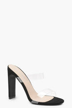 Load image into Gallery viewer, Double Clear Band Mule Heels
