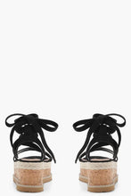 Load image into Gallery viewer, Flatform Espadrille Tie Up Sandals

