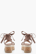 Load image into Gallery viewer, Flatform Espadrille Tie Up Sandals
