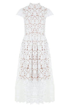 Load image into Gallery viewer, Boutique Lace High Neck Skater Dress
