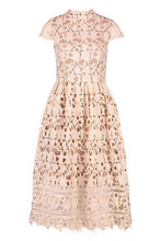 Load image into Gallery viewer, Boutique Lace High Neck Skater Dress
