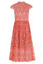 Load image into Gallery viewer, Boutique Lace High Neck Skater Dress
