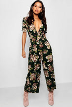 Load image into Gallery viewer, Floral Front Culotte Jumpsuit
