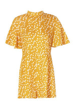 Load image into Gallery viewer, Polka Dot Flute Sleeve Romper
