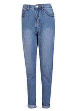 Load image into Gallery viewer, High Rise Mid Wash Mom Jeans
