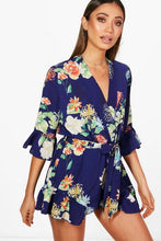Load image into Gallery viewer, Floral Kimono Style Romper
