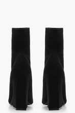 Load image into Gallery viewer, Flared Suedette Sock Boots
