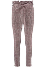 Load image into Gallery viewer, Check Paperbag Tie Waist Pants
