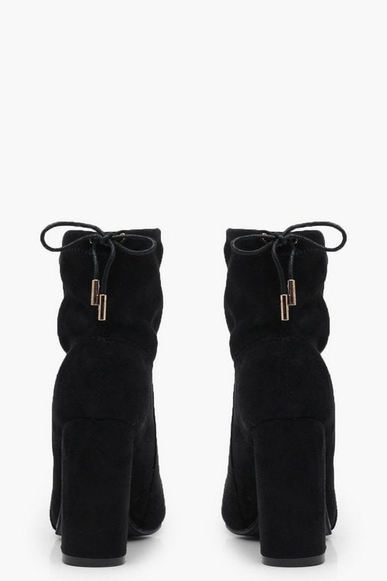 Block Heel Sock Boots