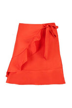 Load image into Gallery viewer, Ruffle Front Tie Waist Woven Mini Skirt
