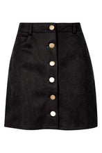 Load image into Gallery viewer, Bonded Suede Button Through Mini Skirt
