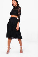 Load image into Gallery viewer, Boutique Lace Top and Midi Skirt Set

