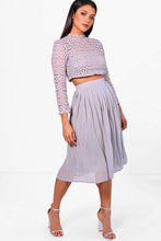 Load image into Gallery viewer, Boutique Lace Top and Midi Skirt Set
