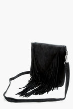 Load image into Gallery viewer, Suedette Fringed Cross Body Bag
