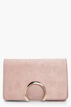Load image into Gallery viewer, Metal Circle Suedette &amp; PU Clutch Bag
