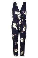 Load image into Gallery viewer, Floral Print Wrap Front Jumpsuit
